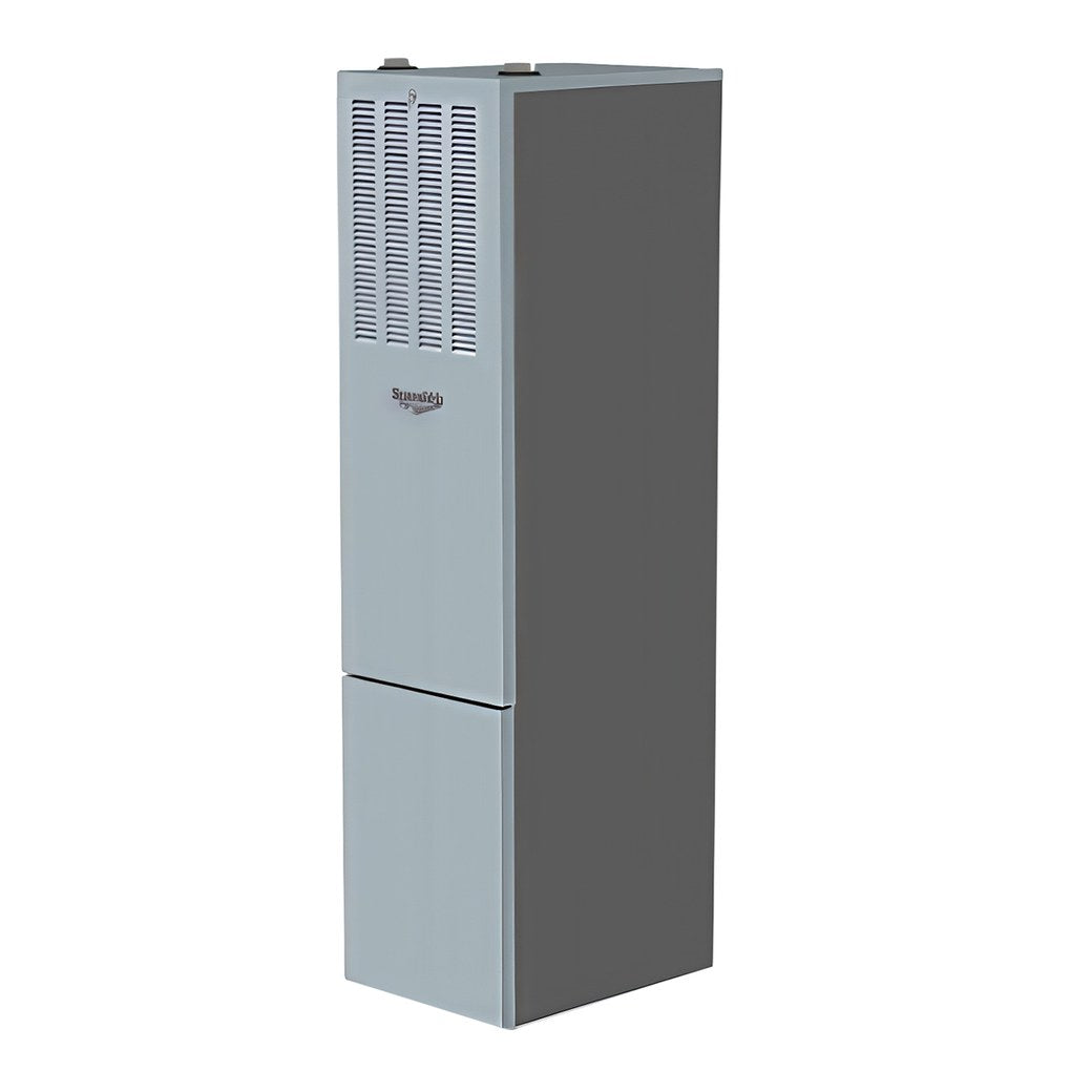Thermo Pride GMC1-60D48N natural gas furnace for mobile home with downflow design and heavy-duty cabinet.