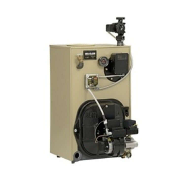 Oil-Fired Boiler - Weil‑McLain with burner and built‑in tankless coil