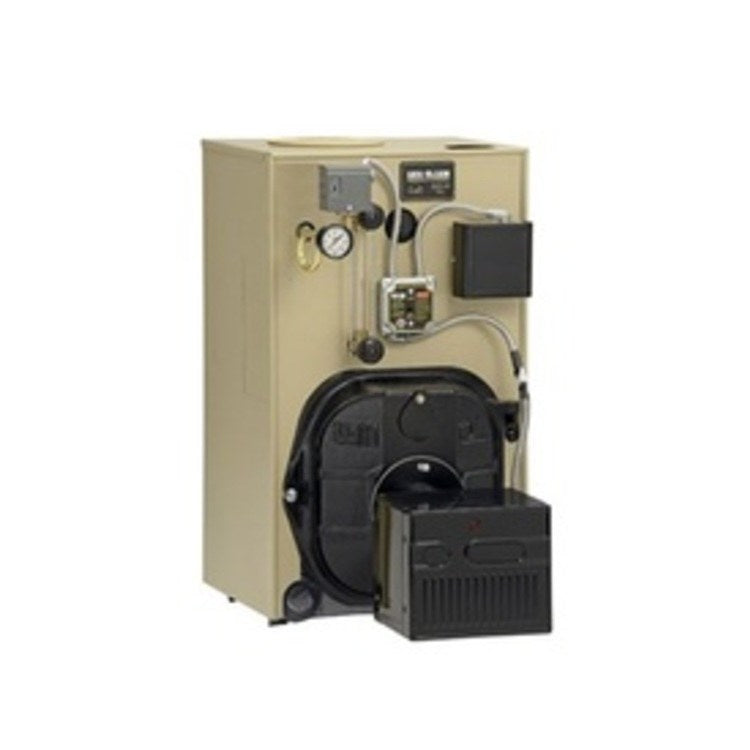 Weil-McLain 386701004 Steam Gold Packaged 3 Section 85% 133K BTU Oil Boiler with Burner Natural Draft
