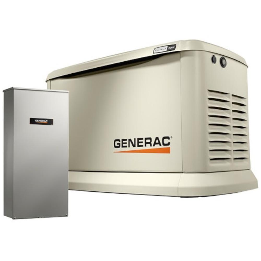GENERAC POWER SYSTEMS Guardian 22kW Standby Generator w/ Transfer Switch