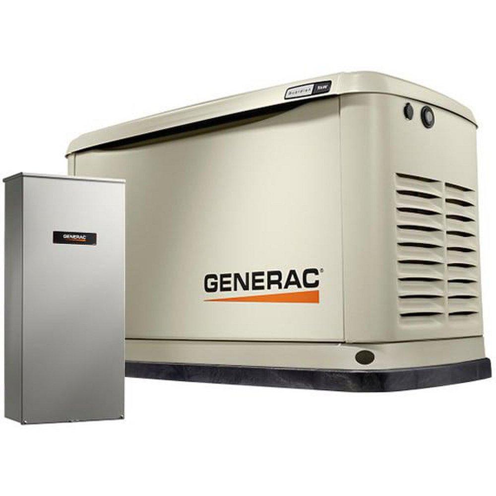 GENERAC POWER SYSTEMS Guardian 10kW Standby Generator w/ Transfer Switch