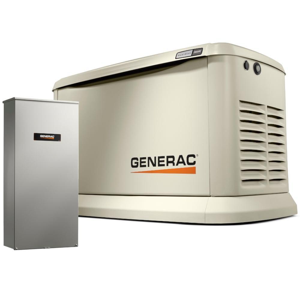 GENERAC POWER SYSTEMS Guardian 26kW Standby Generator w/ and Transfer Switch
